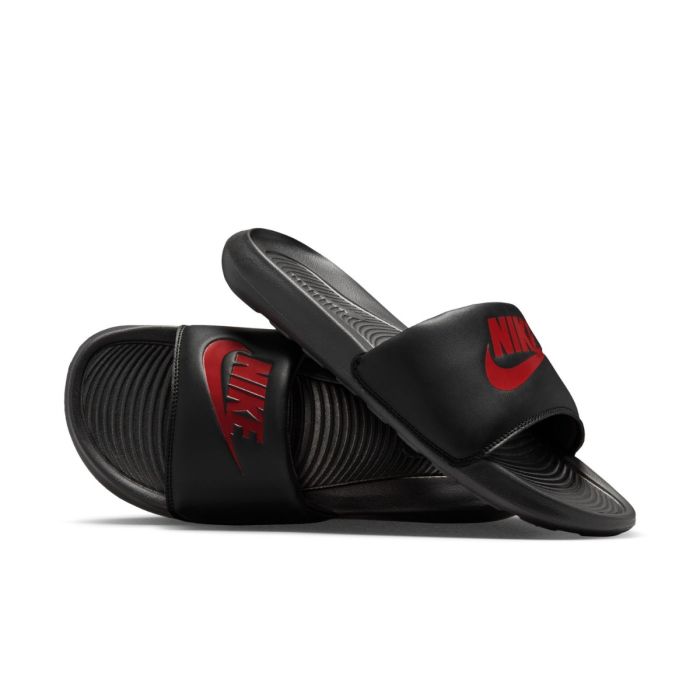 Red nike slippers cheap