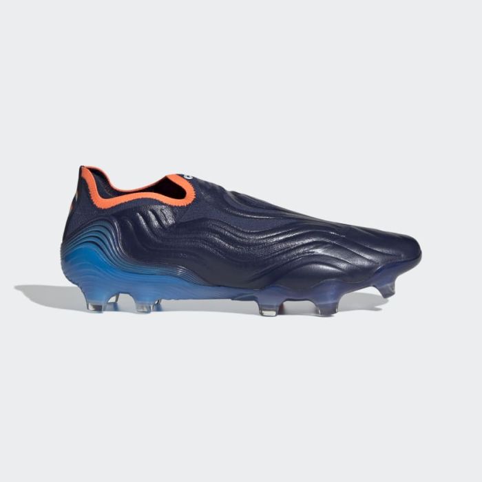 Navy blue top adidas cleats