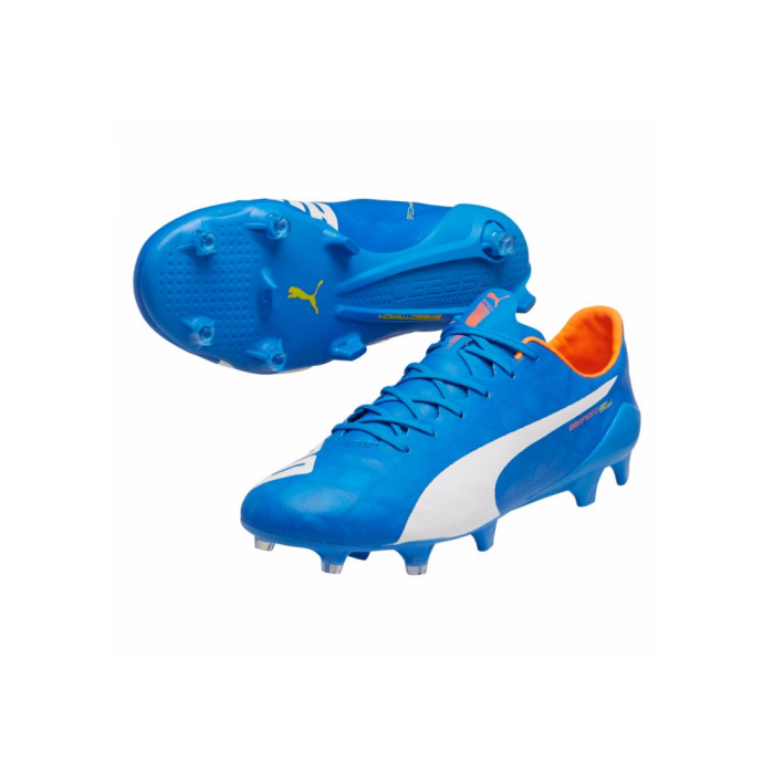Jungle Green Cleats Shoes Soccer Puma evoSPEED SL FG Blue