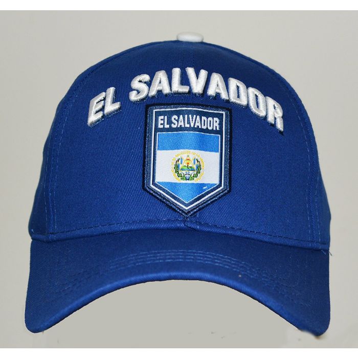 El Salvador Flag Logo Hat (National Soccer Team)- Adults One Size  Adjustable by Rhinox Group
