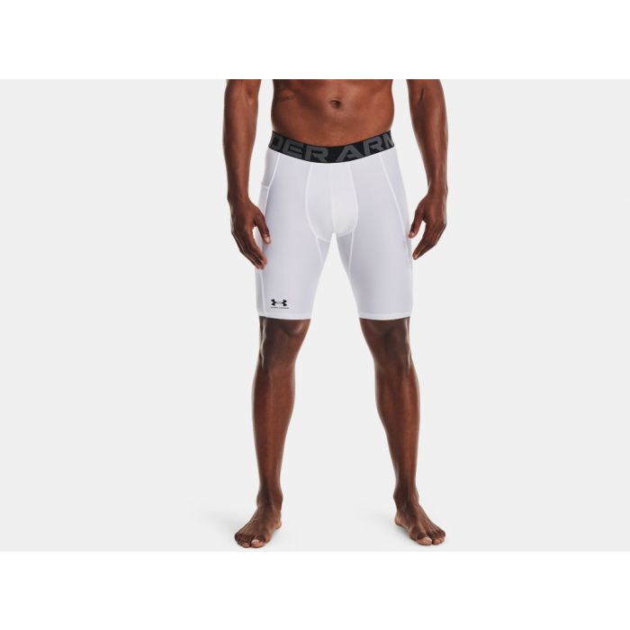 Under Armour Men's HeatGear® Pocket Long Shorts (White)
