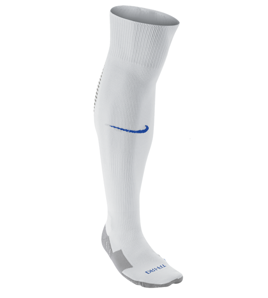 Nike Unisex Team MatchFit Over-the-Calf Football Sock- White - Soccer ...